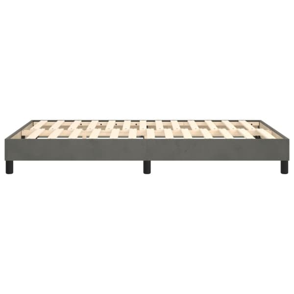 Boxspring-sängram mörkgrå 120x200 cm sammet