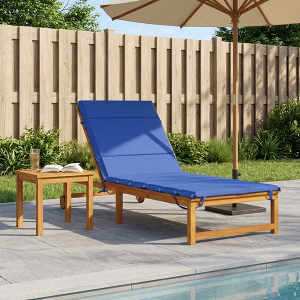 Solstol Kudde GEMERT 100% Polyester Kungsblå 200 x 80 x 3 cm