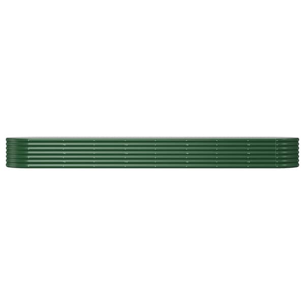 Odlingslåda galvaniserat stål 368x80x36 cm grön