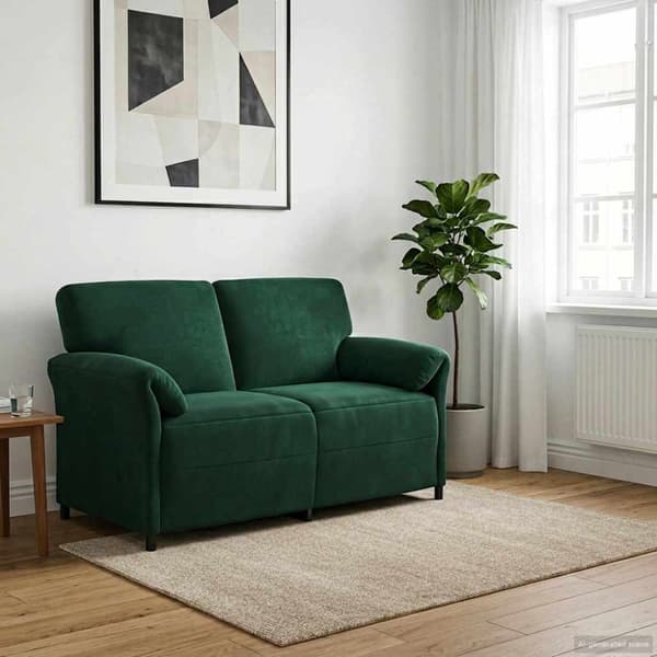 2-sits soffa Mörkgrön 158 x 83 x 95 cm Sammet