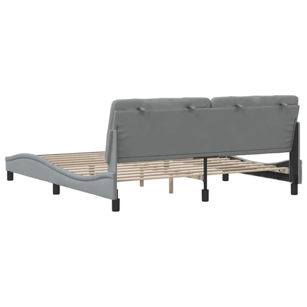 Bed Frame without Mattress Light Grey 180x200 cm Fabric