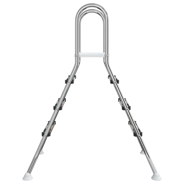 Stege för ovanmarkspool 100 cm 3-Step Rostfritt Stål 304 Silver