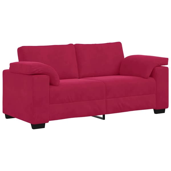 Tvåsitssoffa vinröd 180x77x82 cm sammet