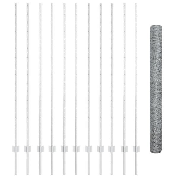 Stängsel med stolpe Silver 1,6 x 25 m Stål