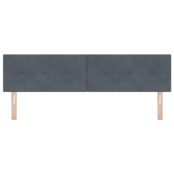 Huvudgavel Mörkgrå 180 cm Sammet