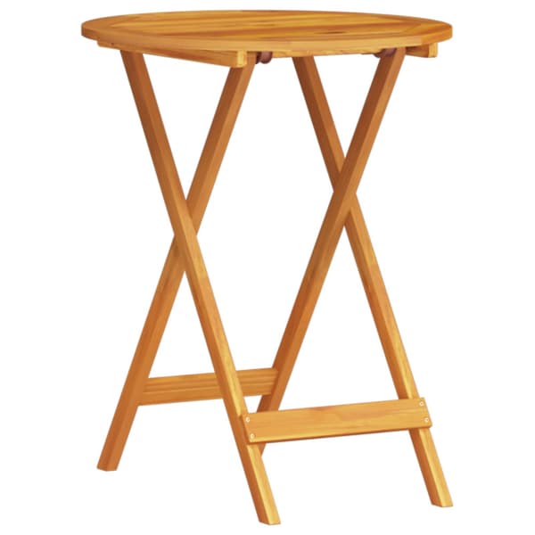 Fällbart bistroset 3 pcs Brun Massivt Akaciaträ