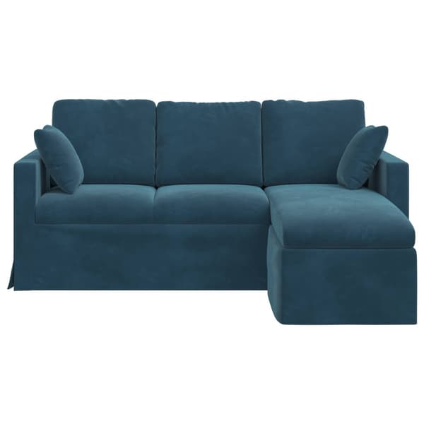 Soffa Blå 178 x 134 x 80 cm Sammet