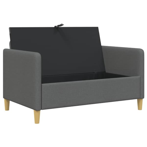 Soffa med förvaring Mörkgrå 122 x 78 x 87 cm Polyester