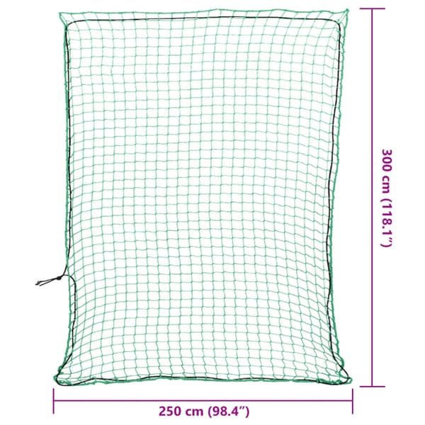 Lastnät med elastiskt rep grön 3x2,5 m PP