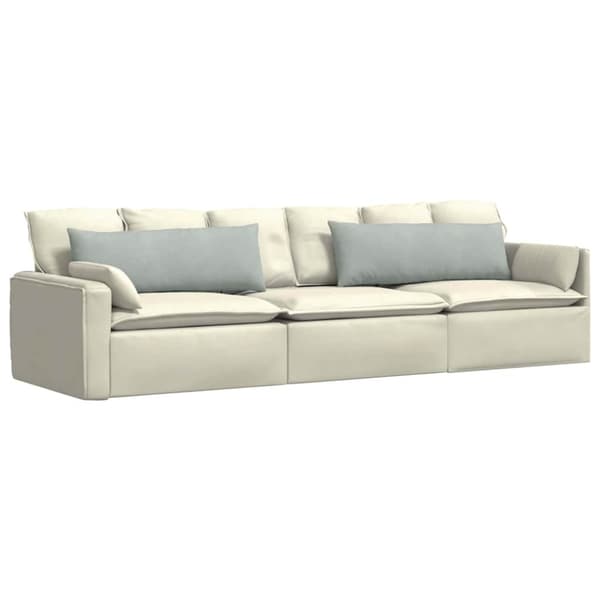 Sofakuddar 2 pcs Ljusgrå 120 x 40 cm Kordread tyg