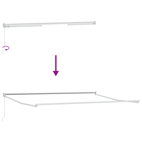 Utfällbar markis Flerfärgsdesign 500 × 300 cm