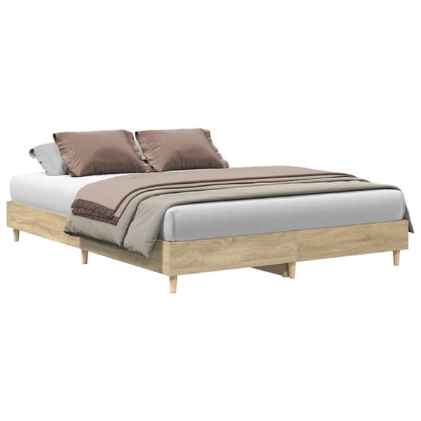Sängram 2 pcs Sonoma 152 x 203 cm Konstruerat trä