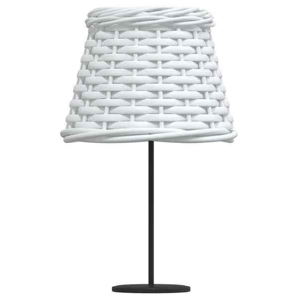 Lampskärm vit Ø15x12 cm korgmaterial