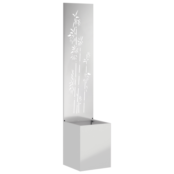 Trädgårds integritetsskärm Silver 32 x 150 cm Galvaniserat stål