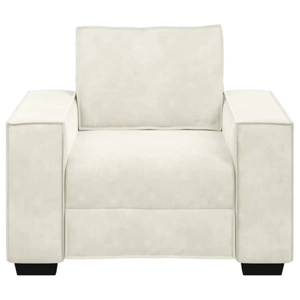 Soffstol gräddvit 100x78x84 cm sammet