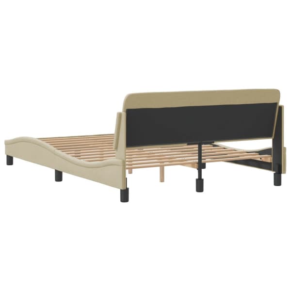 Bed Frame "Dover" Cream 120x200 cm Fabric