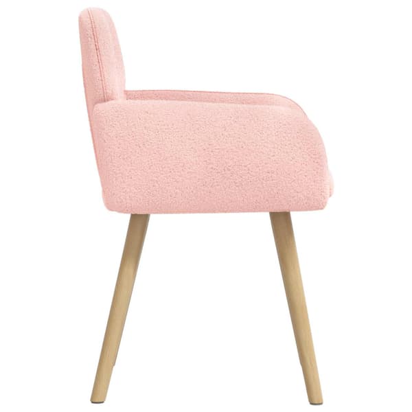 Matstolar 2 pcs Bouclé Rosa 59 x 57 x 85 cm