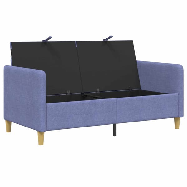 Soffa med förvaring Jeansblå 152 x 78 x 87 cm Polyester