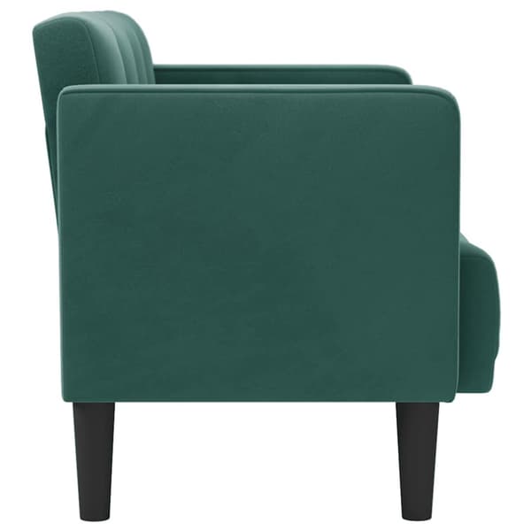 Loveseat soffa mörkgrön 111 cm sammet