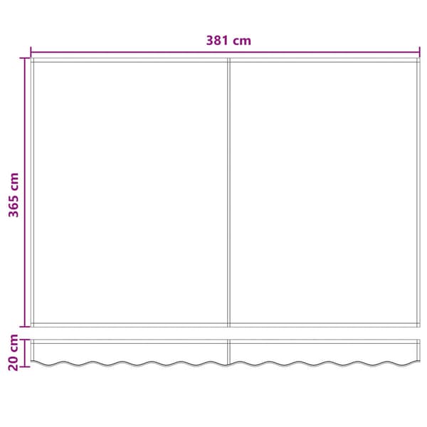 Utfällbar markis Sand 400 × 350 cm Polyester och metall
