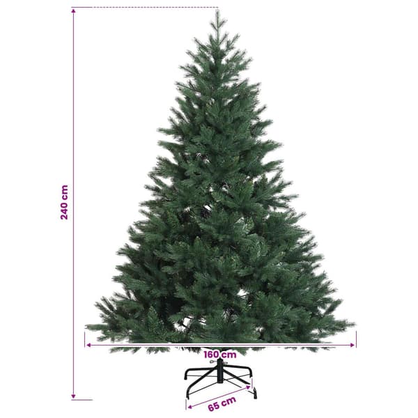 Plast Hingad Julgran 240 cm PVC och metall Grön