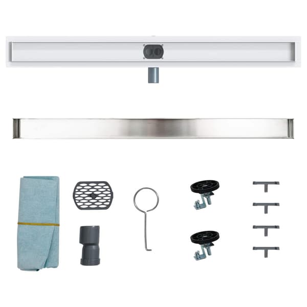 Duschavlopp 2-i-1 med 360° Siphon Silver 100 cm