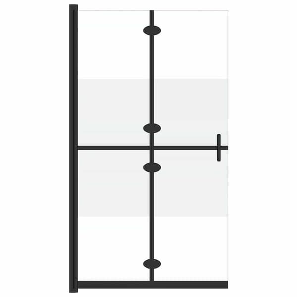 Vikbar duschvägg med halvfrostat ESG-glas 100x190 cm