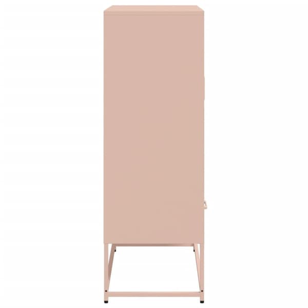 Högskåp rosa 68x39x111,5 cm stål