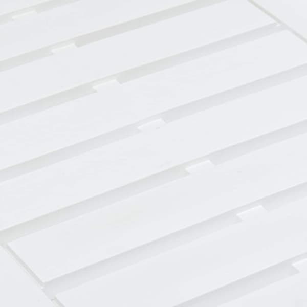 Trädgårdsbord vit 78x55x38 cm plast