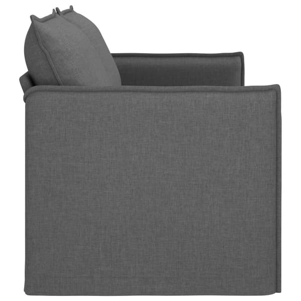 Soffa Mörkgrå 196 x 82 x 85 cm tyg