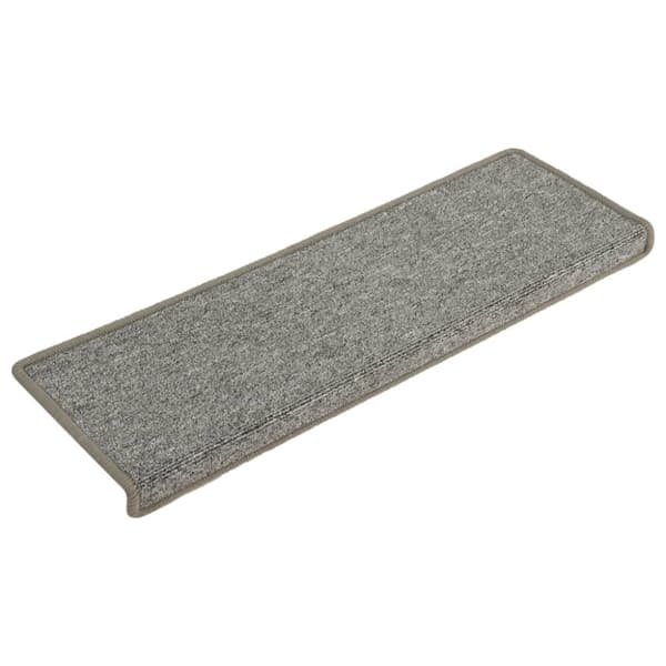 Trappmattor 15 st 65x21x4 cm ljusgrå rektangulär kant