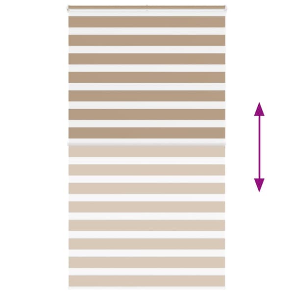 Rullgardin zebra 125x200 cm tyg bredd 120,9 cm polyester