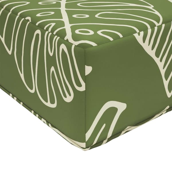 Utomhus Soffa Kudde Bladdesign 80 x 80 x 8 cm Polyester