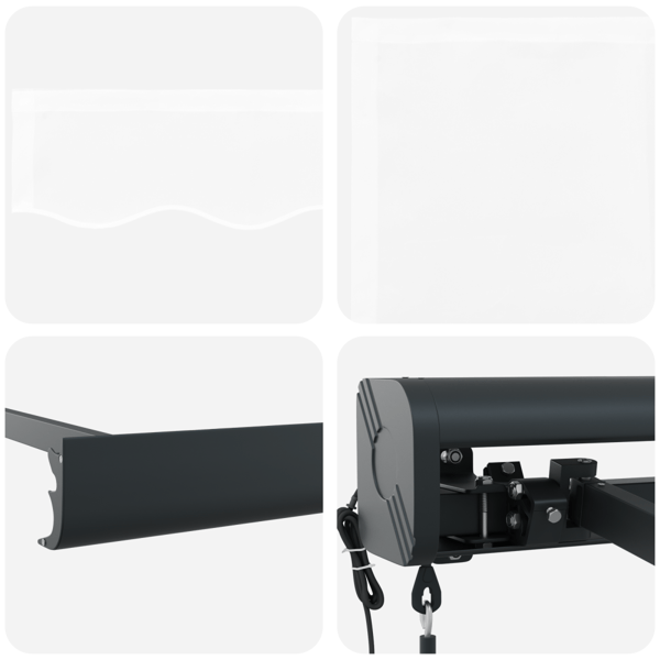 Markis Vit 500 x 300 x 165 cm Polyester och aluminium