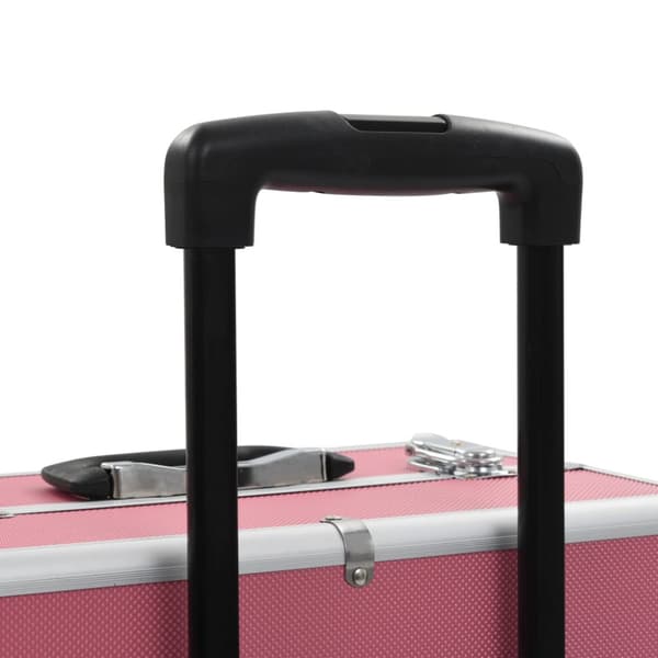 Sminklåda aluminium rosa