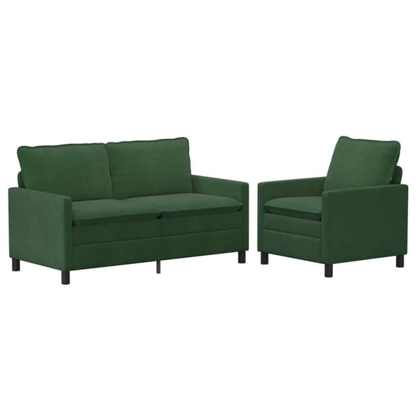 Soffset 2 pcs Jungelgrön Tyg
