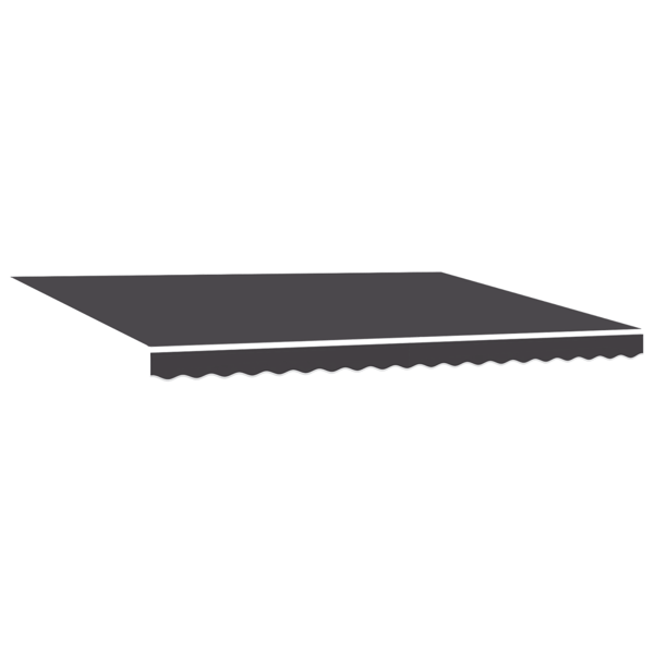 Markisram Antracit 450 × 300 cm Polyester med PU-beläggning
