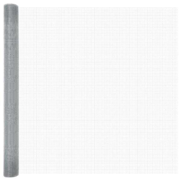 Stängsel med stolpe Silver 1,5 x 25 m Stål