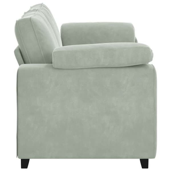 Loveseat soffa ljusgrå 180x77x82 cm sammet