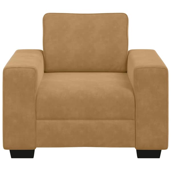 Soffstol brun 100x77x82 cm sammet