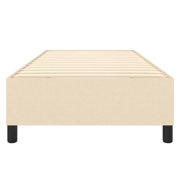 Boxspring-sängram gräddvit 90x190 cm tyg