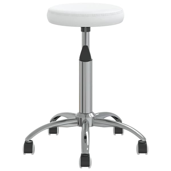 Massagepall konstläder vit
