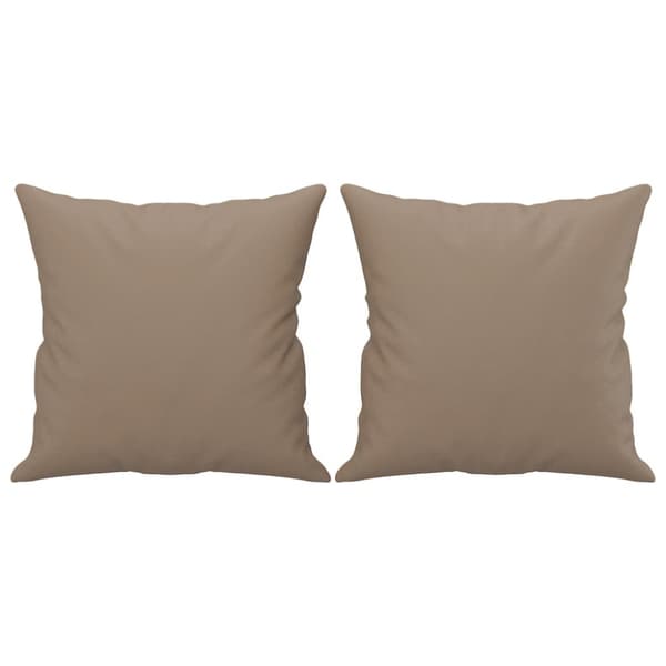 2-sits soffa med prydnadskuddar cappuccino 140 cm konstläder