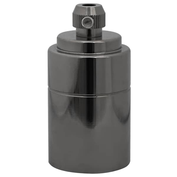 Lamphållare 2 st blank svart E27