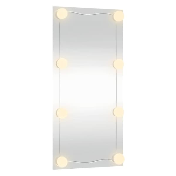 Väggspegel med LED-belysning 30x60 cm glas rektangulär