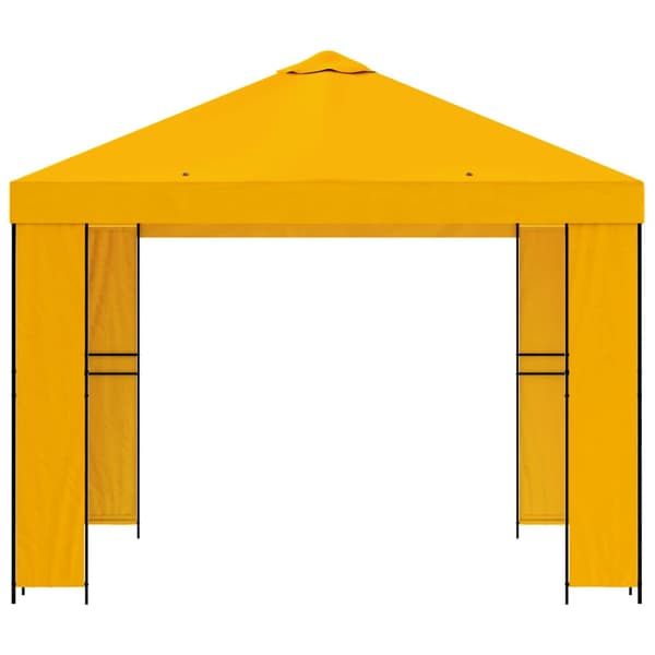 Paviljong 3 x 3 m Gul Polyester och Stål 190