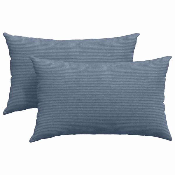 Sofakuddar 2 pcs Blå 50 x 30 cm Kordread tyg
