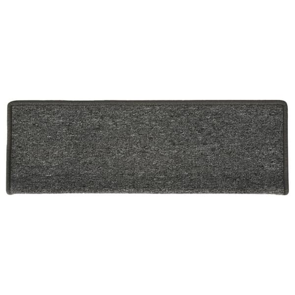 Trappmattor 15 st 65x21x4 cm mörkgrå rektangulär kant