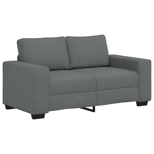 2-sitssoffa mörkgrå 160x77x82 cm tyg