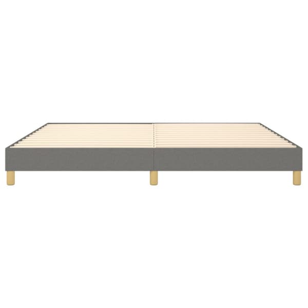 Boxspring-sängram mörkgrå 200x200 cm tyg